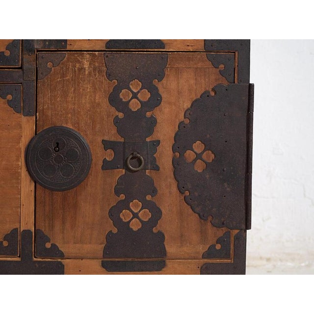 Antique Japanese Tansu in Wood For Sale - Image 9 of 16