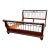 King Size Wrought Iron and Cherry Sleigh Bed Frame For Sale