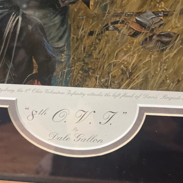 1990s 1999 Original Print Signed Numbered Framed by Dale Gallon Titled 8th Ovt For Sale - Image 5 of 10