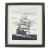 Vintage Pen and Ink Clipper Sailing Ship Framed Art Signed by Artist Sailboat Black and White Small For Sale