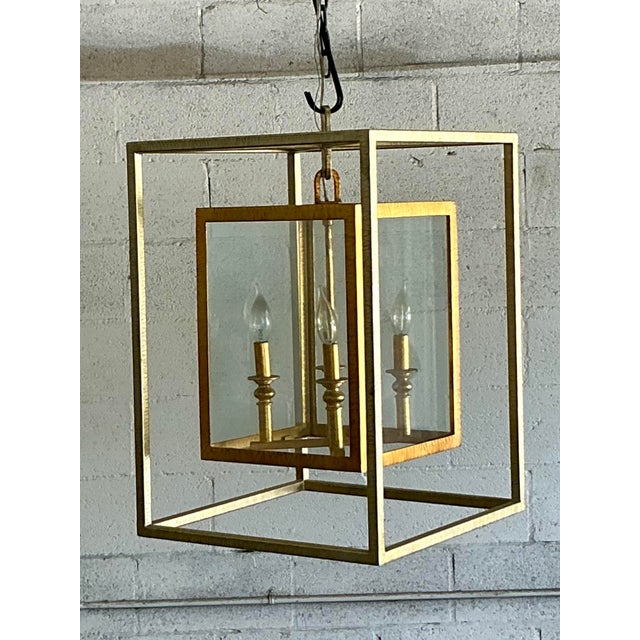 Vintage Contemporary Double Frame Lantern For Sale - Image 9 of 9