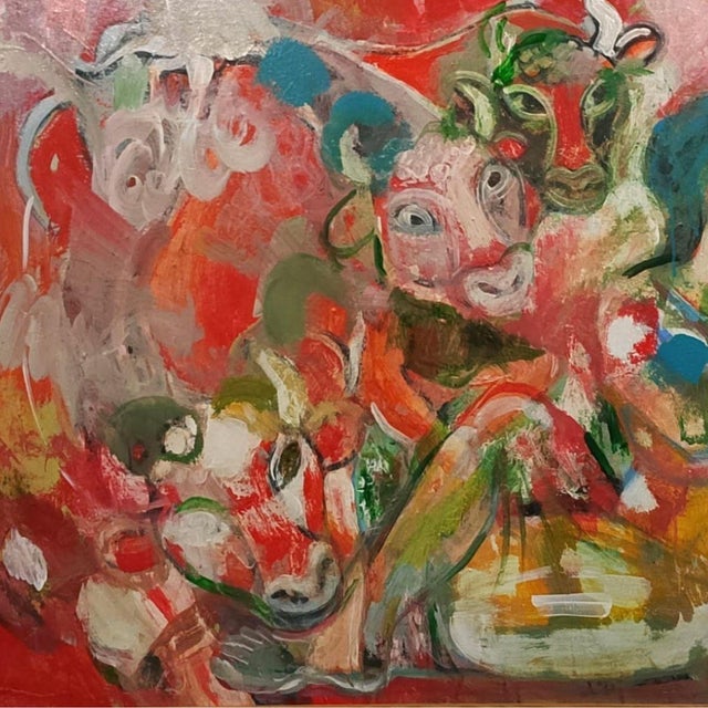 Early 21st Century Katarzyna Orthwein, Birdie, Acrylic on Canvas, 2025 For Sale - Image 5 of 7