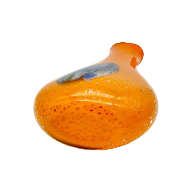 Mid 20th Century Mid-20th Century Orange Art Glass Vase For Sale - Image 5 of 6