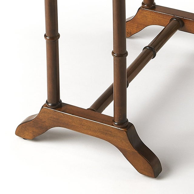 Spritely Home Accent Furniture Darrow Drop-Leaf Side Table, Medium Brown For Sale - Image 4 of 5