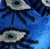 Blue Contemporary Handmade Velvet Evil Eye Good Luck Throw Pillow & Down Feather Insert For Sale - Image 8 of 8
