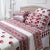 Janvi Queen Bed Red Fitted Sheet For Sale - Image 4 of 6