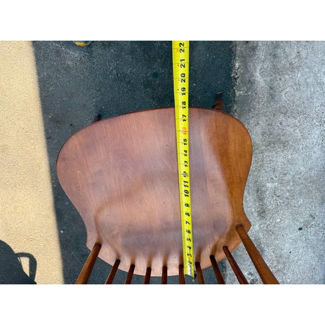 Vintage Ethan Allen Early American Classical Style Maple Dining Chairs For Sale - Image 9 of 15