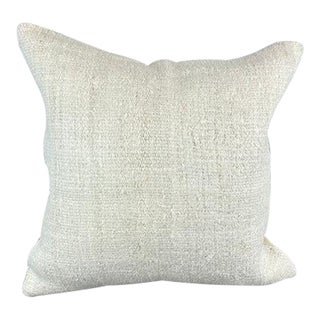 20 x 20 Hemp Pillow Turkish Cushion Natural Grayish White Pillow Cushion Cover For Sale