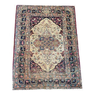 A Must See 19th Century Signed PersianLavar/Ravar Kirman Rug For Sale