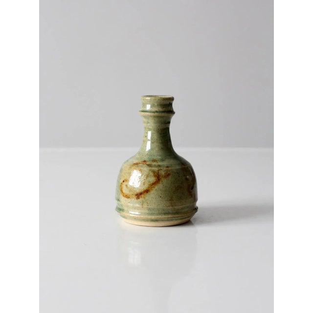 Vintage Studio Pottery Bottleneck Vase For Sale - Image 9 of 9