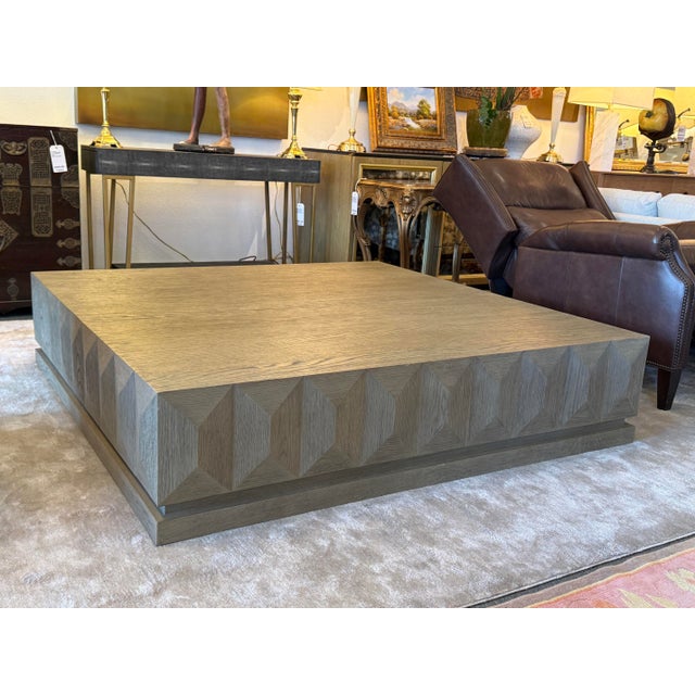 Restoration Hardware Geometric Faceted Coffee Table For Sale - Image 4 of 18