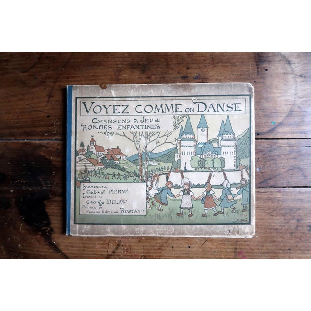 Antique French Illustrated Children's Music Book "Voyez Comme on Danse", Gabriel Pierné, c.1920 For Sale - Image 10 of 11