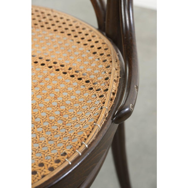 Vintage Long John Webbing Dining Chairs from Thonet, Set of 4 For Sale - Image 12 of 14