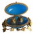 French Large Bleu Opaline Egg Box With Perfume Bottles View of Paris 19 Century For Sale