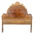 Antique Victorian Renaissance Revival Walnut Burl Arched Full Size Headboard For Sale