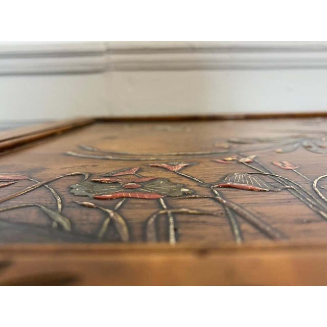 Antique Japanese Inspired Lacquered Side Table by Bailly Théroux For Sale - Image 17 of 18