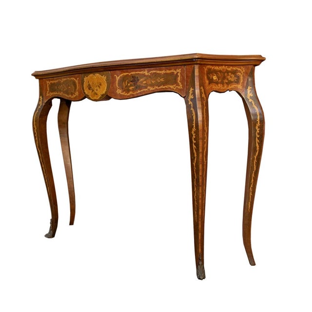 Mid-20th Century Baroque Lombard Console Table with Inlays, 1960s For Sale - Image 10 of 18