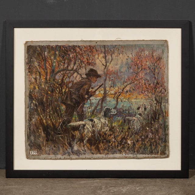 Frederick Thomas Daws, Antique Hunting Scene, Oil on Canvas, 1923, Framed For Sale - Image 11 of 12