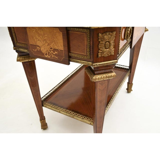 Antique French Inlaid Occasional Side Table, 1920s For Sale - Image 10 of 11