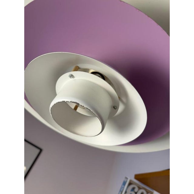 Metal White and Purple Metal Louvered Lamp by Formlight, 1970s For Sale - Image 7 of 11