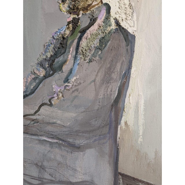 Mid-Century Modern 'The Gentleman' Vintage Swedish Figurative Portrait Oil Painting, Framed For Sale - Image 10 of 13