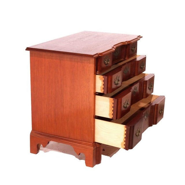 English Chippendale Style Block Front Chest, Bartley Collection, 20th C For Sale - Image 13 of 18