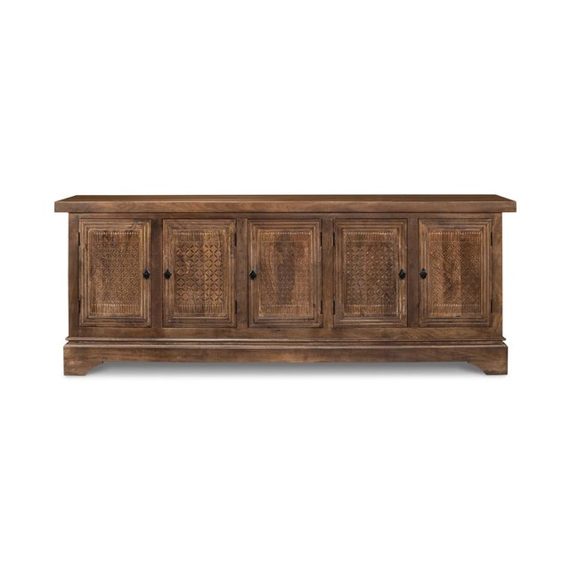 French Provincial Large Rustic Sideboard Buffet For Sale - Image 3 of 12