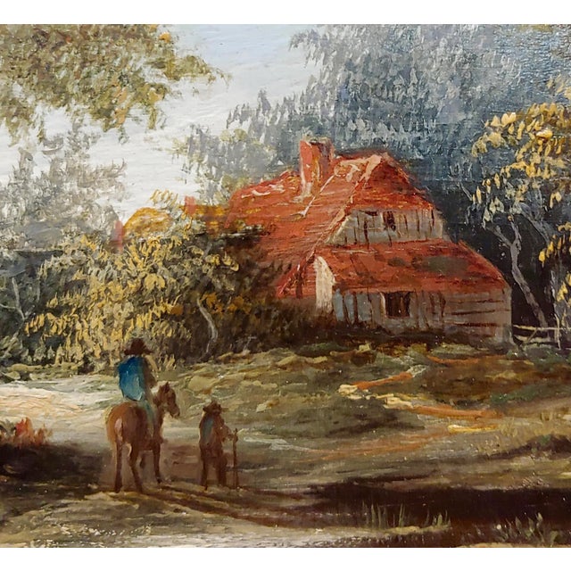 19th Century Joseph Thors - Country Side Cottage - 19th Century Oil Painting For Sale - Image 5 of 8