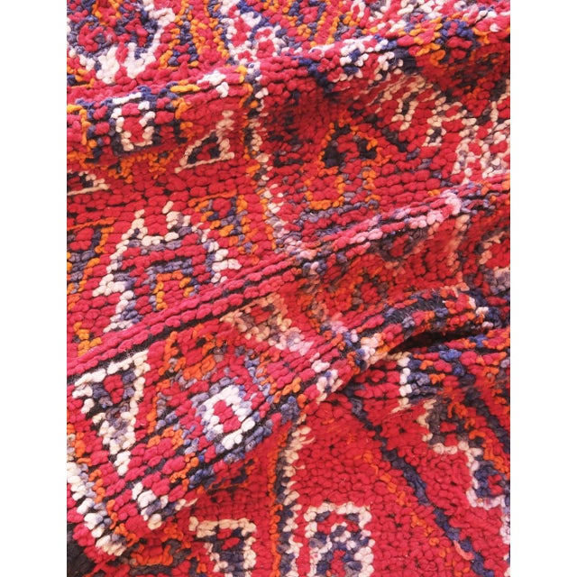 Red Red Moroccan Rug - 10.6 X 5.9 Ft For Sale - Image 8 of 8