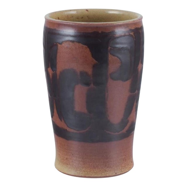 Large Ceramic Vase by Nils Thorsson for Royal Copenhagen, 1940s For Sale