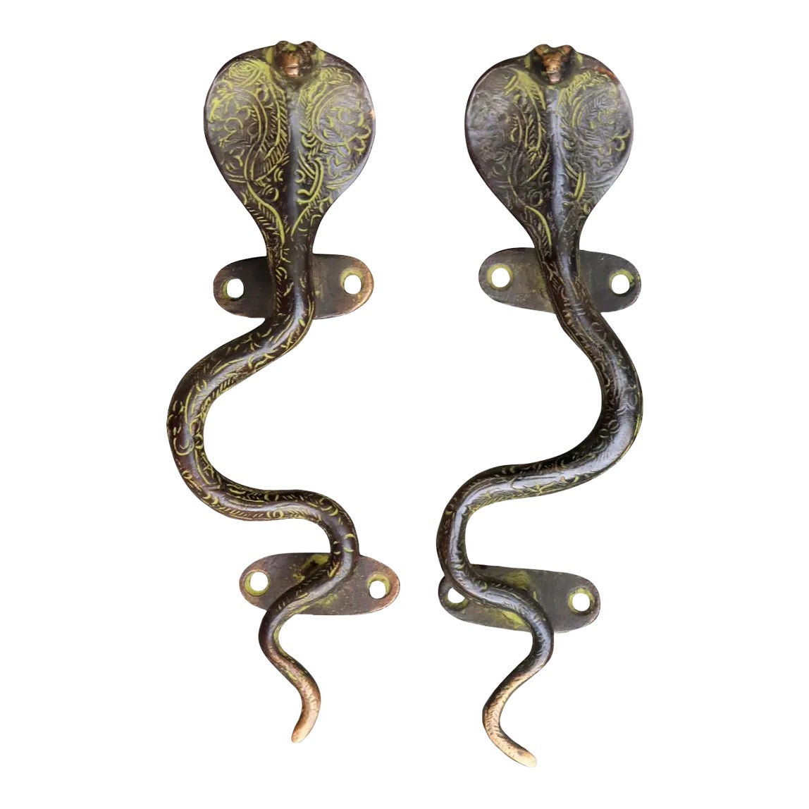 Solid Brass Cobra Door Handle