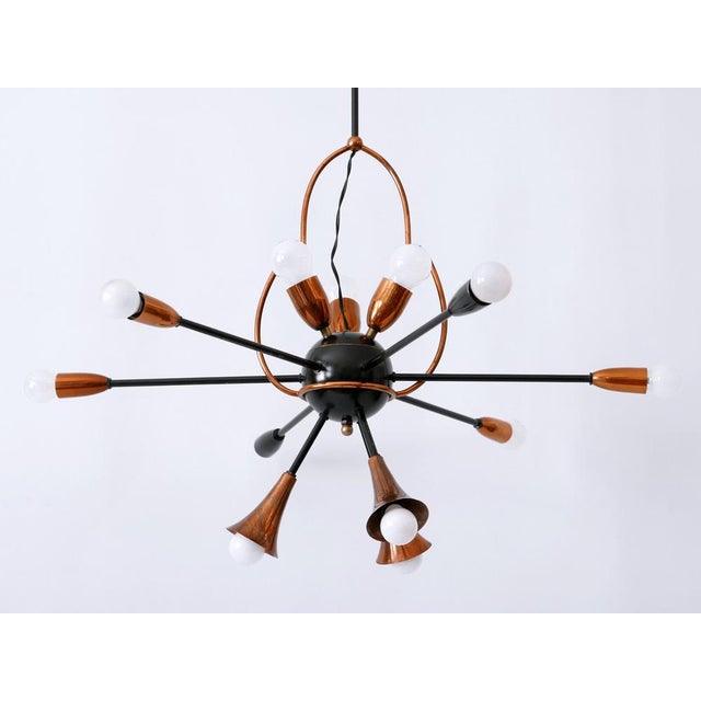 Exceptional Twelve-Flamed Sputnik Chandelier, Austria, 1950s For Sale - Image 14 of 18
