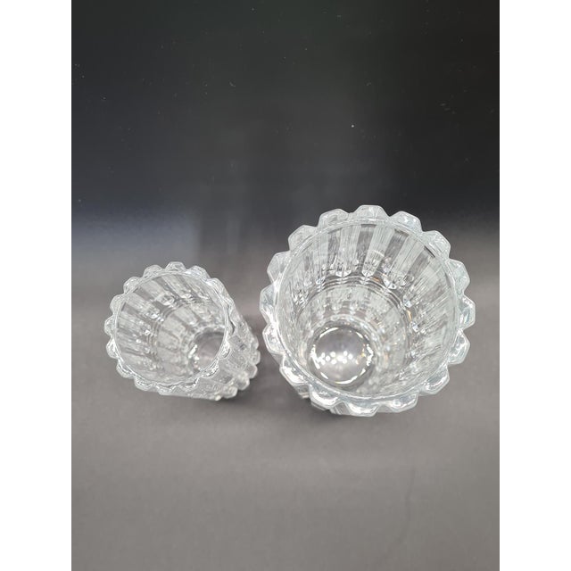 Montparnasse Crystal Vases from Cristal Darques Durand, France, 1970s-1980s, Set of 2 For Sale - Image 6 of 13