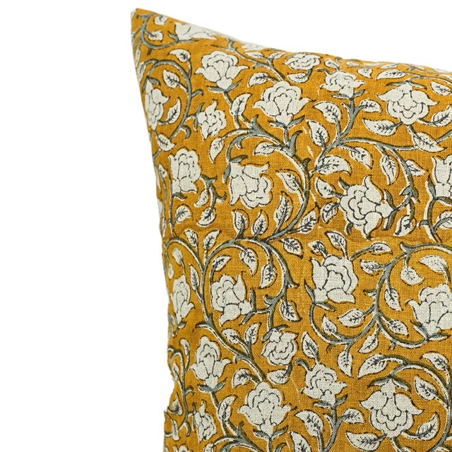 Fabdivine Block Print Pillow Cover 14x20 Inch Luxurious Home Decor Accent-Amritvela For Sale - Image 4 of 4
