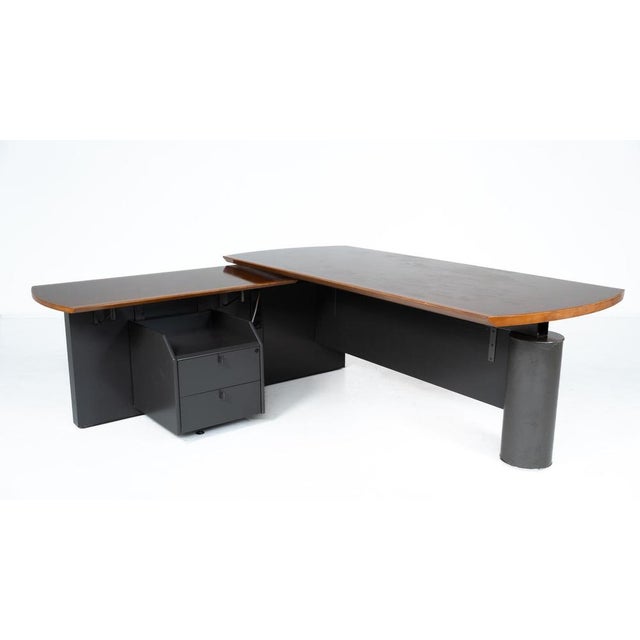 Large Artona Desk by Afra & Tobia Scarpa for Maxalto, 1970s This piece is attributed to the mentioned designer/maker. It...