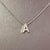 Diamond Letter "A" Pendant Necklace 18" 14k Gold 0.12 TCW Certified For Sale - Image 4 of 12