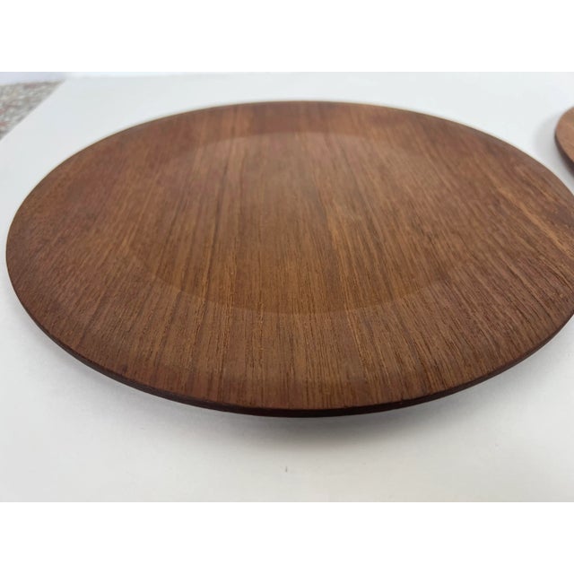 1960s Danish Teak Plates by Hafnia, a Pair For Sale - Image 5 of 12