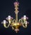 Pink Pretty Venetian Chandelier, Pink and Gold Glass, 1950s For Sale - Image 8 of 15