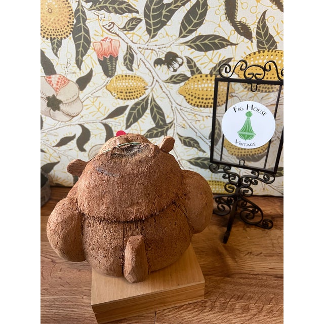 Wooden Carved Monkey Figure Sculpture From Ecuador For Sale - Image 4 of 8