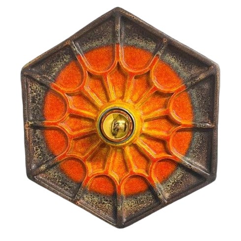 Large Ceramic Wall Light, Germany, 1970s For Sale