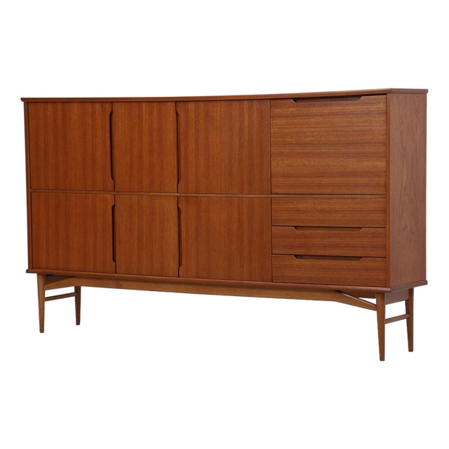Vintage Danish Highboard in Teak by Børge Mogensen, 1960s For Sale