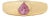 Contemporary Pear Pink Sapphire Bezel Set Signet Ring Size 6.5 in 14k Gold For Sale