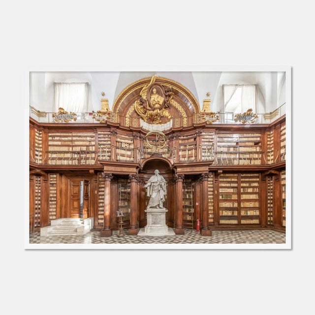 Contemporary Biblioteca Casanatense, XI, Rome, Italy by Richard Silver in White Framed Paper, Small Art Print For Sale - Image 3 of 3