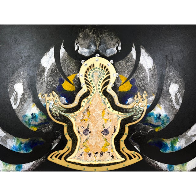 Contemporary "Marginal Madonna" Abstract Relief With Rorschach Patterns Sculpture by Mickey "Kano" Kane For Sale - Image 3 of 8