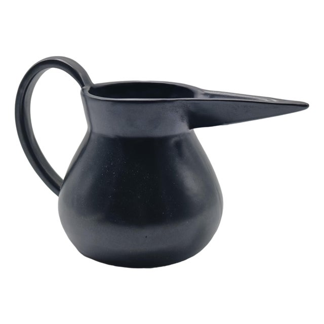 Black Bucchero Ceramic Jug by Gio Ponti for Costantino, Italy, 1997 For Sale