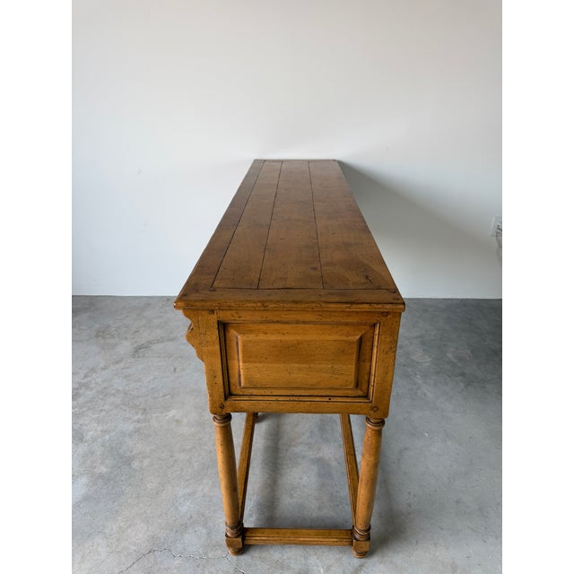 Vintage Mediterranean Spanish Colonial Style Three-Drawer Console Table For Sale - Image 10 of 18
