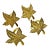 1980s Vintage Boho Chic Adirondack Arts & Crafts Rustic Brass Maple Leaf Napkin Rings - Set of 4 For Sale