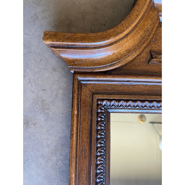 Vintage 1970s Thomasville Furniture Wood Mid-Century Modern Mirror For Sale In Denver - Image 6 of 11