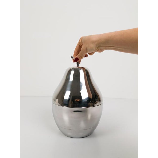 Pop Stainless Steel Pear Ice Bucket in the style of Sottsass, Italy, 1970s For Sale - Image 9 of 13