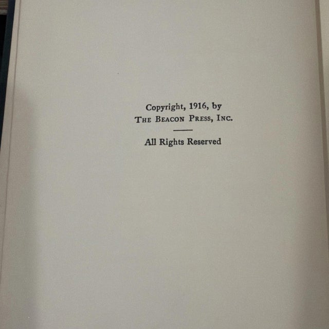 This antique copy of The Creed of Epictetus is a first edition published in 1916 by The Beacon Press in Boston. The...